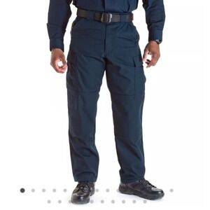 5.11 Tactical Pants Mens 2XL Relaxed TDU Adjustable Navy Rip Stop Utility Pants